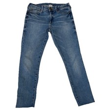 True Religion Women  s HALLE Mid Rise Super Skinny Jeans Raw Hem Size 27