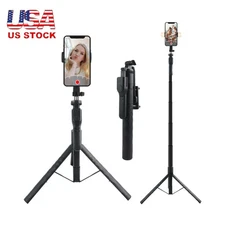 68" Professional Cell Phone Holder + Camera Tripod Stand Remote Selfie Stick NEW