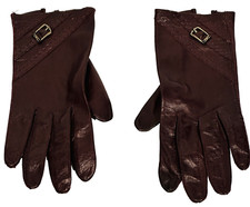 Vintage Etienne Aigner Soft Leather Gloves Lightweight Buckle Accent Womens Sz 7