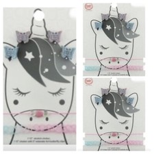 Wonder Nation Lot Of 3 Girls Pastel Color 4 Butterfly Clips  Stretch Choker Set