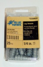 Blue Hawk 25-Pack 0.25-in Short Lag Shield
