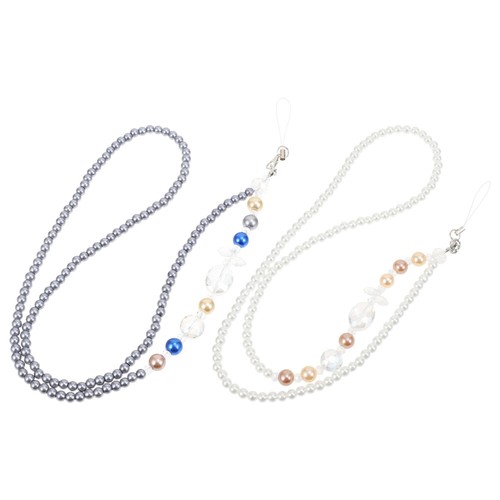 2 Pcs Beaded Phone Lanyard Elegant Lanyards Smartphone Hanging Straps - 第 1/12 張圖片