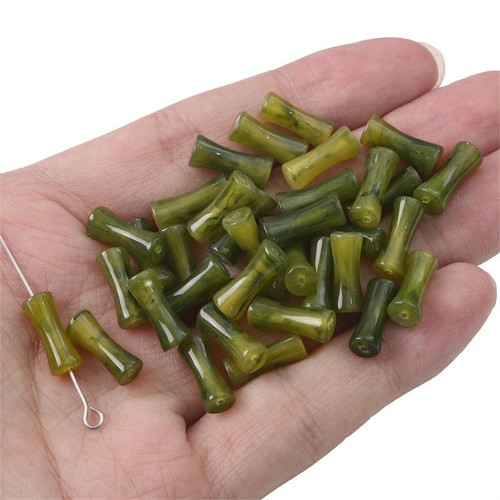 Jewelry Handmade Loose Spacer Beads Supplies 5x13mm Bamboo Joint Shape - Picture 4 of 21