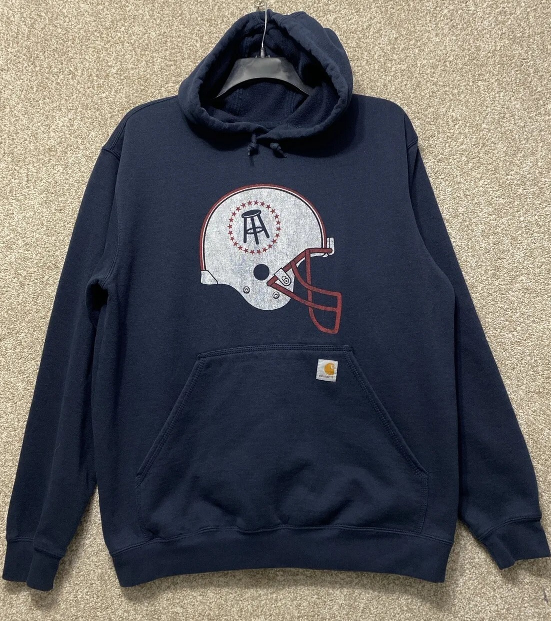 Carhartt X Barstool Sports Football Helmet Mens Hoodi… Gem
