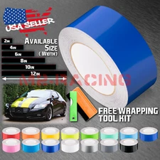 Gloss Color Racing Stripes Vinyl Wrap For Honda CR-Z CRX  Sticker 25FT / 50FT