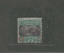 US 1869 DECLARATION OF US INDEPENDENCE 24C SC # 12D RED CANCEL NEAT PERF