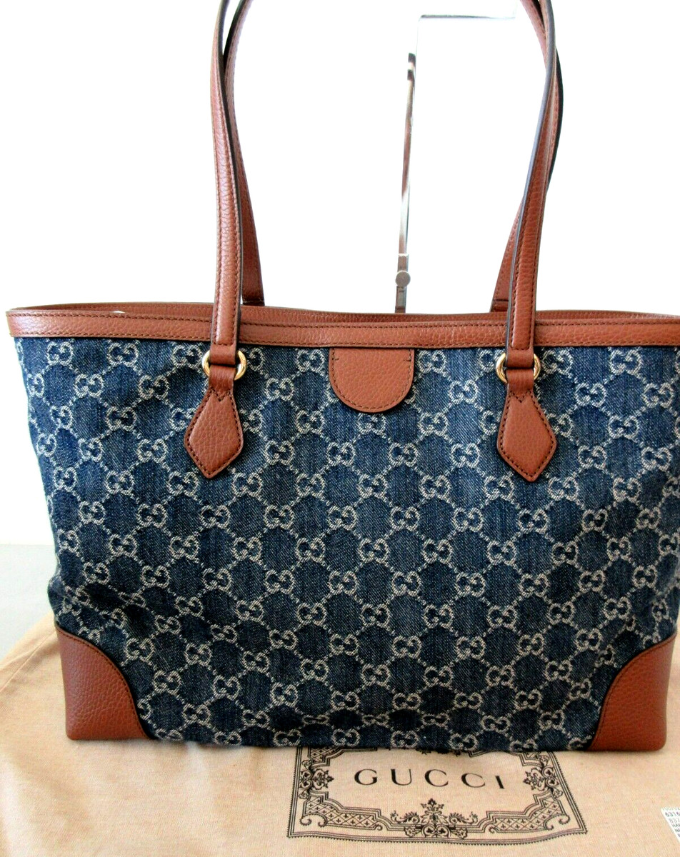 gucci ophidia medium gg tote blue gg canvas