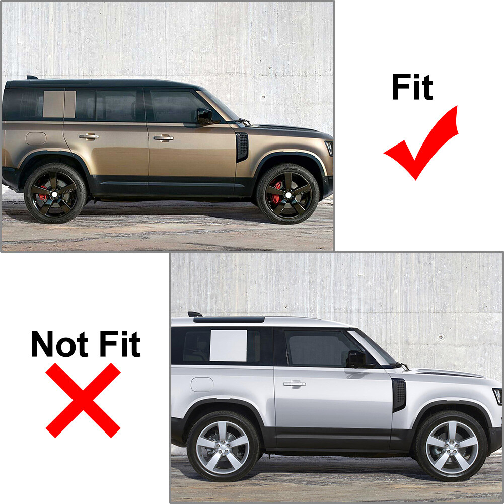 Cejas Para Ruedas Land Rover Defender 110 2020-2023 - ABS Negro Mate, Protector Antiarañazos Para Pasos De Rueda