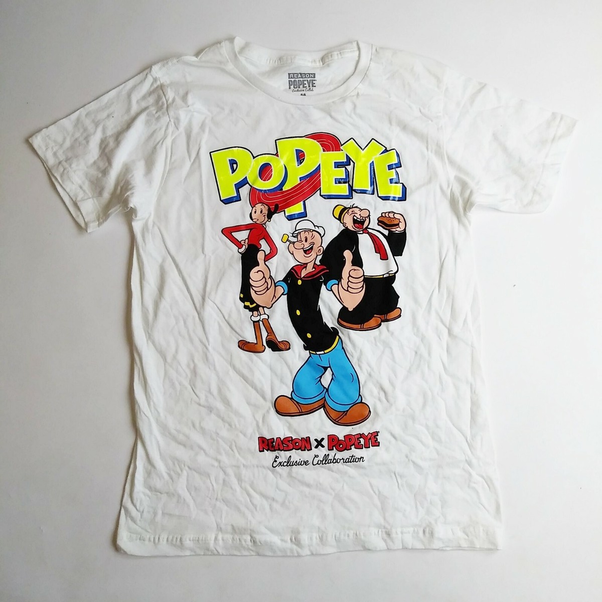 入手困難 メール便送料込 リーズン REASON × Popeye Tシャツ Reason X Popeye mens 100%AUTHENTIC SS Tshirt Size medium