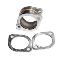 3" 2Bolt Flange Catback Exhaust Muffler Pipe Extension Steel Adapter+Gaskets