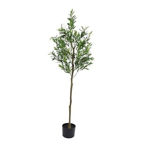 6ft Faux Olive Tree, Olive Tree Artificial Indoor Fake Potted Olive Silk Tree