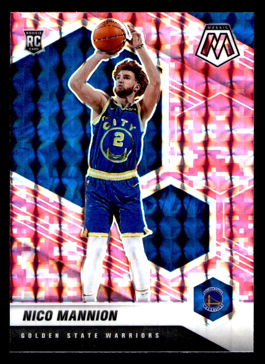 2020-21 Panini Mosaic Nico Mannion Rookie Pink Camo Prizm #229