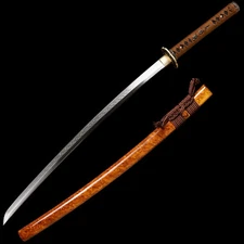 Polished Japanese Samurai Katana Sword L6 Steel Clay Tempered Real Hamon