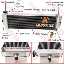 2 Rows Air to Water Aluminum Intercooler Liquid Heat Exchanger Radiator