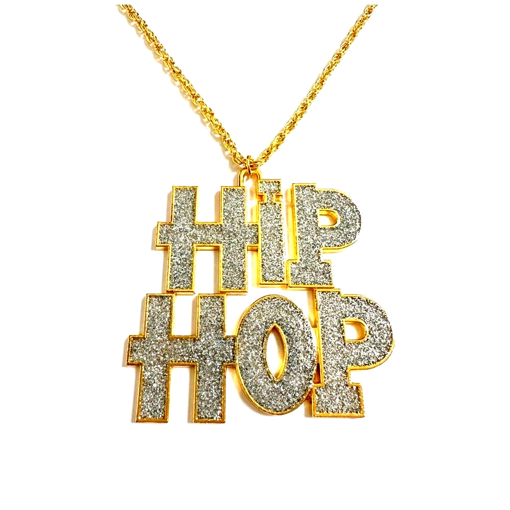 Hip Hop Pendant Necklace Medallion Gangster Rapper Halloween Fancy Dress Cool