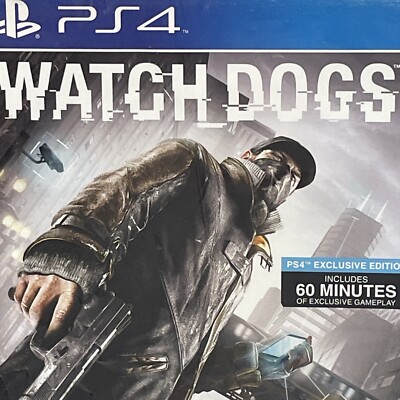 Watch Dogs Disc And Case Ubisoft Hacking PS4 Game Playstation 4