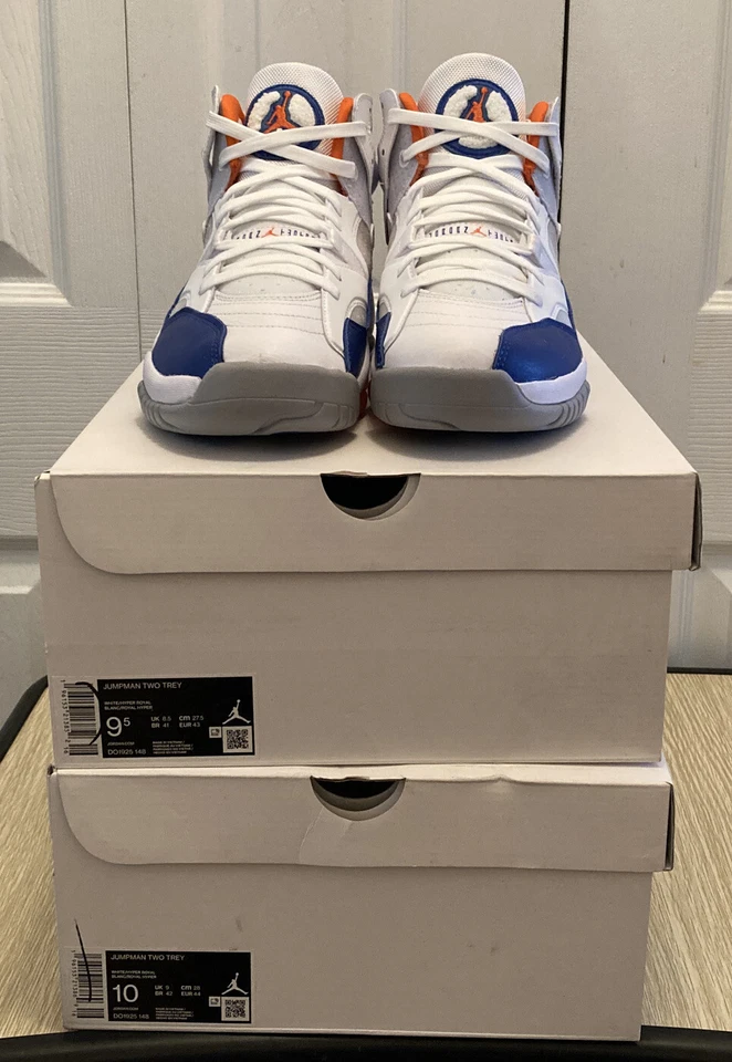 Nike Jordan Jumpman Two Trey Blanco Hyper Royal Para hombres Talla-10. NUEVO CON CAJA. Foto 2 de 4