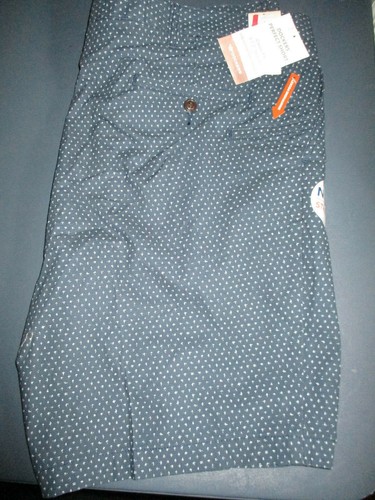 NWT $48 DOCKERS "PERFECT SHORTS" CLASSIC 9.5" INS PHONE POCKET NAVY PATTERN 44