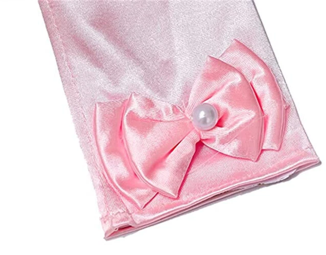 Guantes de Codo Rosa Niño Largo Formal Concurso Niña Vestir Niño Princesa Baile Foto 2 de 4