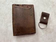 Handmade MacGregor Football Leather Bifold Pocket Wallet Card Holder USA Made
