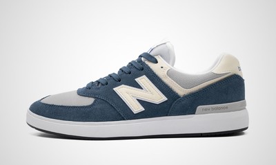 New balance am574pha azul oscuro/gris/beis, calcetines cortos, nuevo en  caja de cartón | eBay