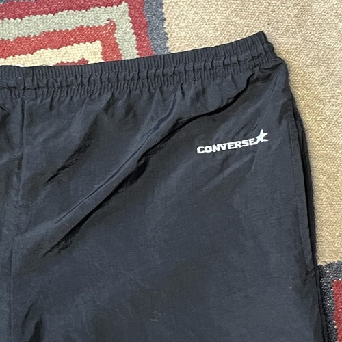 Vintage 90s Converse Pants Mens XL Black Nylon - Picture 3 of 12