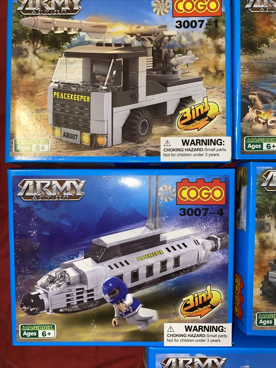 MAGIBRIX COGO ARMY ACTION FULL SET 3007/1-8 Military Lego-like