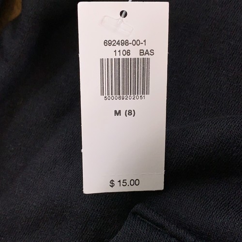 Old Navy Kids Size Medium (8) Black Fleece Gender-Neutral Zip-Front Hoodie NWT - Picture 4 of 4