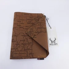 Zootility Custom Map Leather Journal Cover San Antonio Texas Made In USA