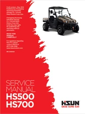 Hisun HS500 HS700 UTV Service Manual