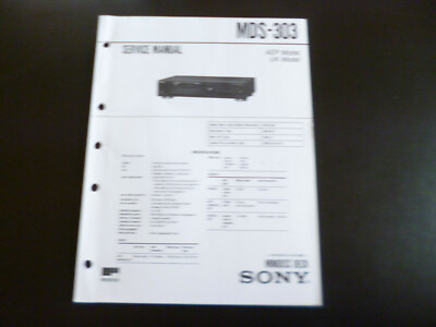 Original Service Manual Schaltplan  Sony MDS-303