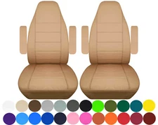 Fits Chevy Suburban 1981-1994  front set car seat covers solid colors black/tan.