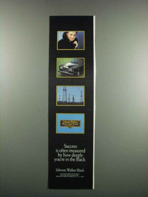 1983 Johnnie Walker Black Label Scotch Ad - Success