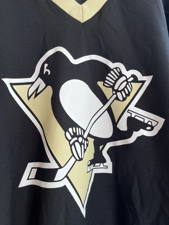 NHL Officially Licensed Pittsburgh Penguins L/S Hockey Jersey Blk/Gold Adult L - Image 2 of 4