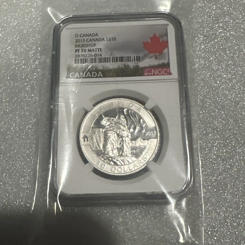2013 Canada 10 Dollars Silver O Canada Inukshuk PF70 Matte NGC