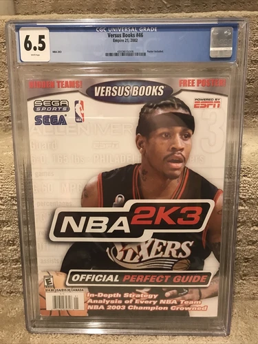 NBA 2K3  Allen Iverson CGC 6.5 Versus Books Official Perfect Guide 76ers Vintage