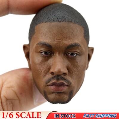 1/6 Black Rose Man Head Sculpt Fit 12'' Hot Toys Phicen Male Body Figure Model