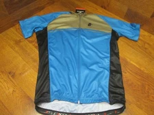 HINCAPIE PERFORMER SHORT SLEEVE FULL ZIP ROAD RACE CYCLING JERSEY L BLUE GRAY