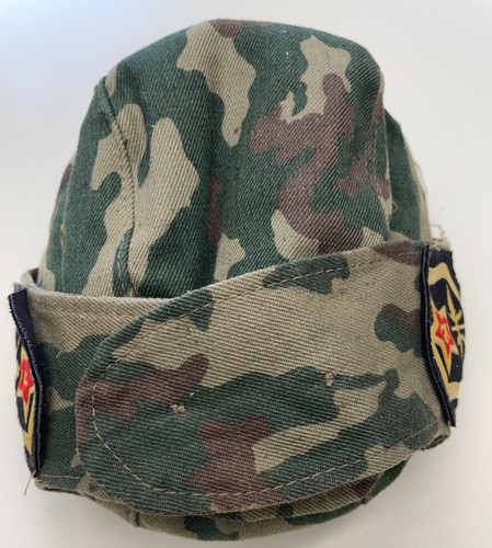 Rare Hard-To-Find 1976 Soviet Army Camo 'Signal Troop Hat' w/Patches & Flaps EXC - Bild 4 von 6