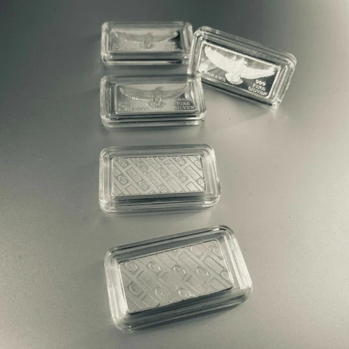 Nice 1 Bar Pure .999 Silver Eagle 1 x 5 Gram Bar Quality Monarch Mint USA