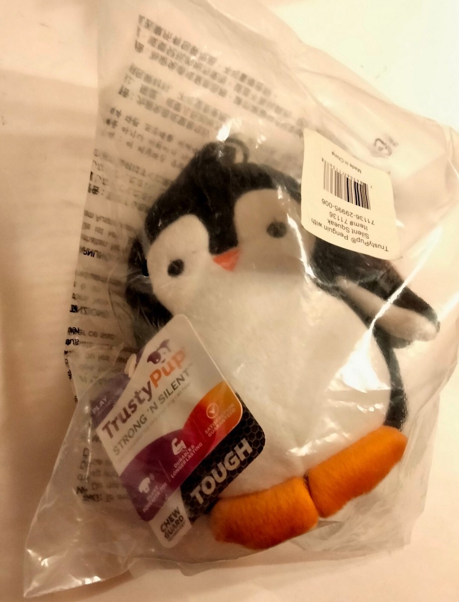 TrustyPup Penquin with Silent Squeak Plush Dog Toy 6