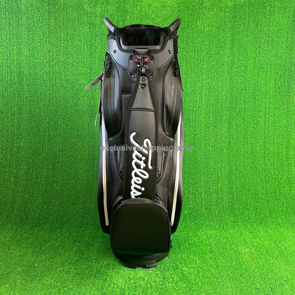 Bolsa de carrito de golf Titleist premium para hombre 2023 10 x 47 pulgadas divisor de 15 vías negro blanco Foto 4 de 4