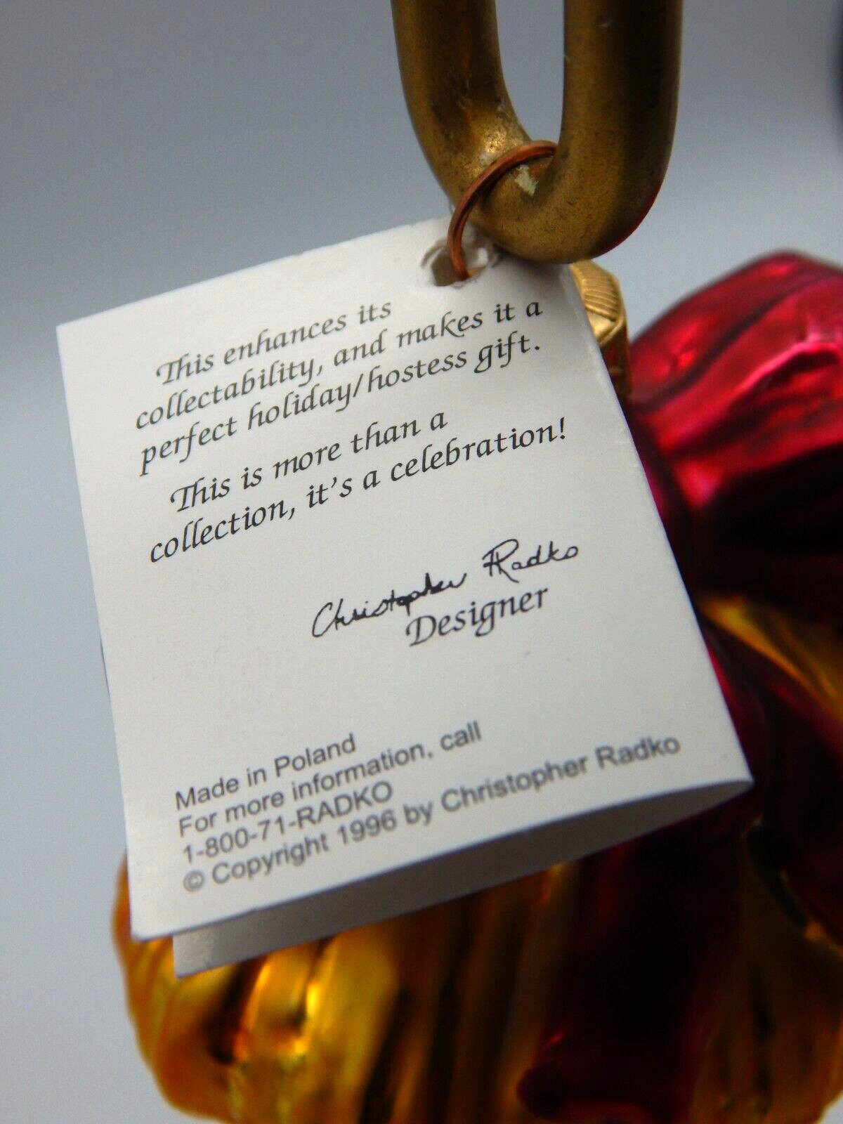 Daisy Darling Girl Watering Can Glass Christopher Radko Christmas Ornament  J5-3 | eBay