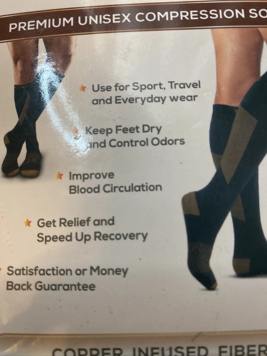 Copper Fit® Energy Compression Socks (1 Pair) KneeHigh, 55 OFF