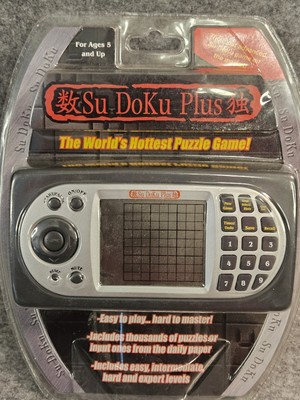 Su Doku Plus Handheld Electronic SuDoku Game Puzzles CL-20 Travel Fun NEW Sealed