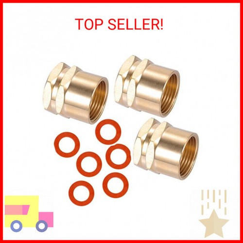 Brass Pipe to Hose Fitting,3/4 NPT Female X 3/4 Hose Thread Female,Garden Hose F