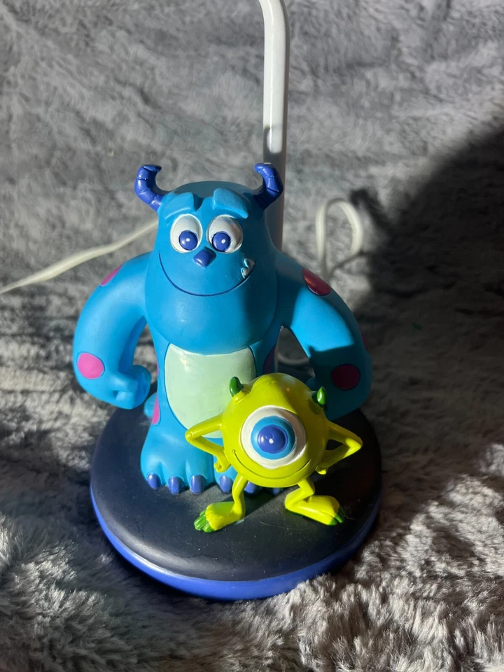 Lámpara de mesa y pantalla de repuesto Disney Monsters Inc Mike And Sully (funciona) Foto 2 de 4