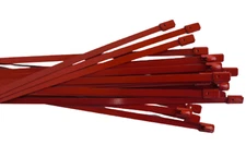 Red coated T316 Stainless Steel Metal Cable Ties Zip Wrap Exhaust Heat Straps