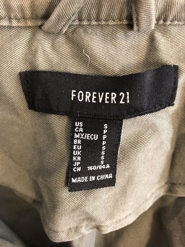Forever 21 Women's Hooded Windbreaker Jacket Khaki Green Size S Small - Picture 5 of 8