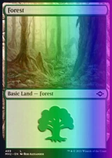 Magic the Gathering MTG Forest (489) Modern Horizons 2   LP FOIL